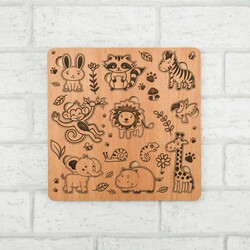 Drevená Montessori hračka - Zvieratká | Buk