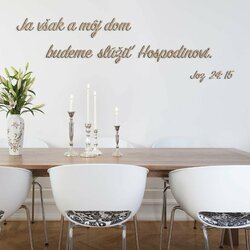 Krátky citát z Biblie - samolepka z dreva  | Dub Sonoma