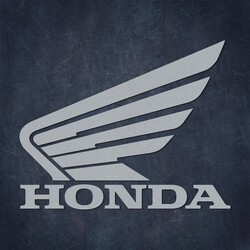 Wooden 3D Motorcycle Logo on the Wall - Honda | Silver