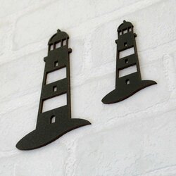 3D Wooden Lighthouse on the Wall | Black