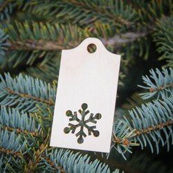 Wooden Gift Tag - Snowflake