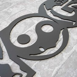 Wooden Wall Art - Yoga | Anthracite Gray