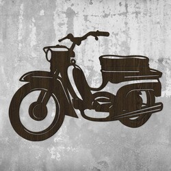 Wooden Retro Wall Art - Jawa 21 Pioneer | Wenge