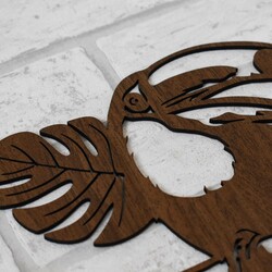 Wooden Wall Art - Toucan | Walnut