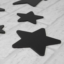 Stickers for Children&#039;s Room - Stars | Black