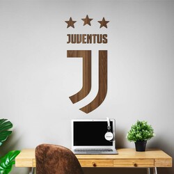 Wooden Logo of Football Club - Juventus | Walnut