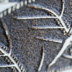 Wooden Picture - Flower Drawing | White