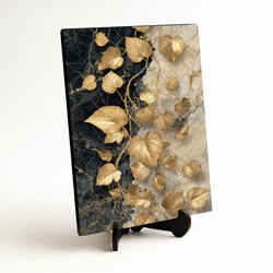 Stylish painting - Golden vine leaves
