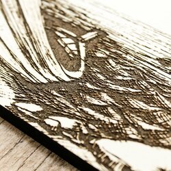 3D Wooden Engraved Wall Art - Beach with Palms | White