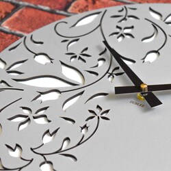 Luxury Wall Clock - Fleur | Silver