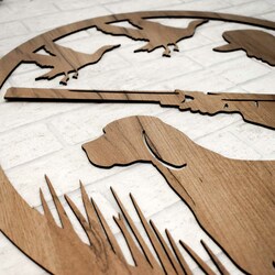 Gift for a Hunter - Wooden Wall Art | Tobacco Oak