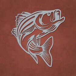 Wooden Wall Art of Fish - Roach | Silver