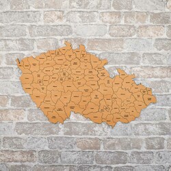 Drevené PUZZLE - Mapa okresov Česka | Buk