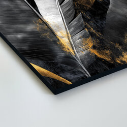 Modern picture - Golden tropical leaves