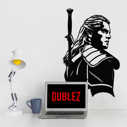 Drevený obraz The Witcher - Geralt z Rivie | Čierna