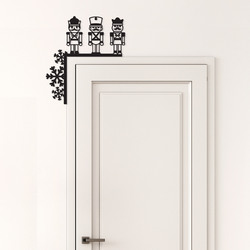 Vánoční dekorace na dveře - Louskáček | Levý