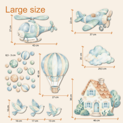 Children's wall decoration for a boy - Little pilot | Larger size