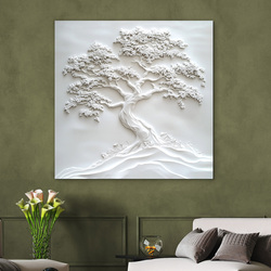 White Tree of Life on the Wall - Freshness
