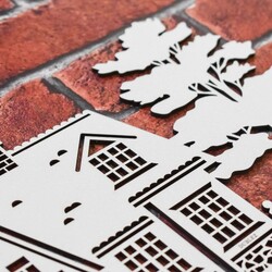 Dřevěná dekorace na dveře - Vítejte | Bílá