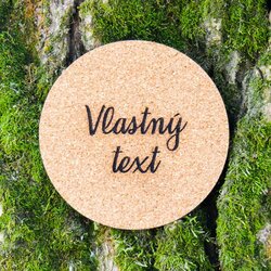 Korková podložka pod pohár na mieru - s vlastným textom