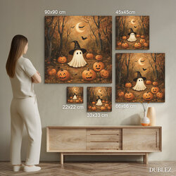 Halloween Wooden Wall Art - Ghost and Pumpkins