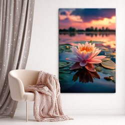 Tablou din lemn - Nufăr
