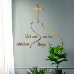 Drevený citát z Biblie - Veď ma cestou odvekou | Dub zlatý