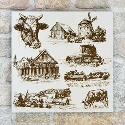 Wooden Wall Art - Countryside | White