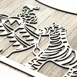 Wall Sticker for Kids - Animals on the Train | White