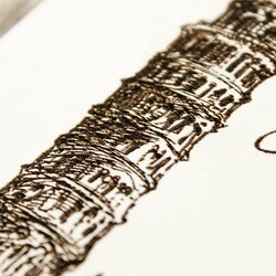 3D Wooden Engraved Wall Art - Italy | White