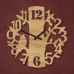 Children&#039;s Wall Clock - Bird | Gold Craft Oak