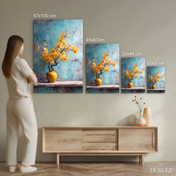 Designový obraz - Žluté květy ve váze