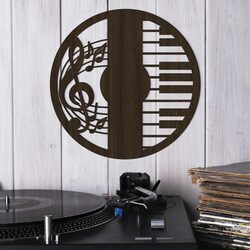 Drevený obraz - Noty | Wenge