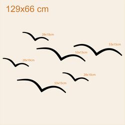 Dřevěné samolepky - Rackové | 129x66 cm