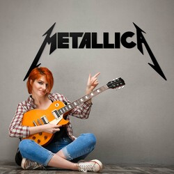 Drevený obraz - Logo METALLICA | Čierna