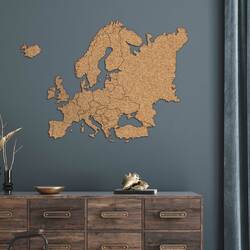 Cork Map of Europe with State Borders