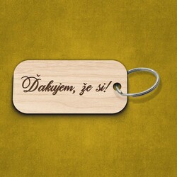 Gravírovaný prívesok z dreva - Ďakujem, že si!