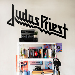 Metalové logo na zeď - Judas Priest | Černá