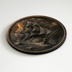 Rustikální obraz na zeď - Plachetnice