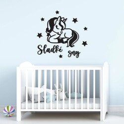 Sticker on the wall for children&#039;s room - Sweet dreams | Black