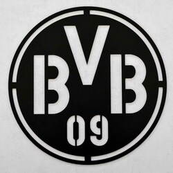 Wooden Logo of Football Club - BVB | Black