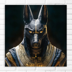 Wooden Wall Art - Egyptian God Anubis