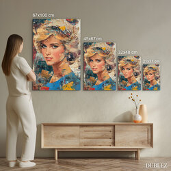 Drevený obraz - Princezná Diana