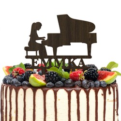 Drevený zápich pre ženu - Klaviristka | Wenge