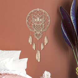 Dřevěný lapač snů - Sova | Buková překližka