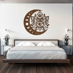 Originálny drevený obraz - Mesačné oko  | Orech