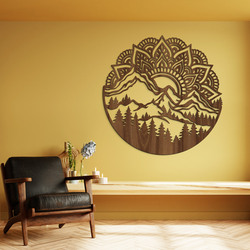 Vyrezávaný obraz - Mandala lesa | Orech