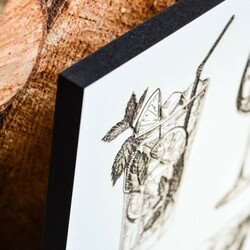 Drevený obraz do baru - Letné drinky  | Biela