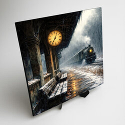 Drevený obraz vlaku - Posledná zastávka