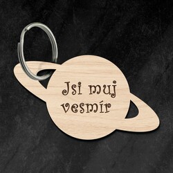 Dřevěná klíčenka - Jsi můj vesmír